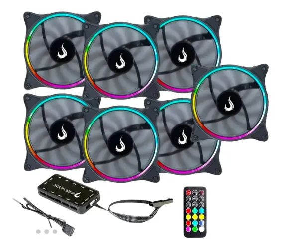 Kit 7 fans Rise Mode Laser c Controladora