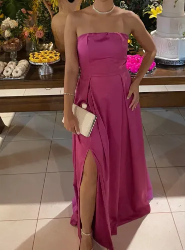 Vestido festa rosa