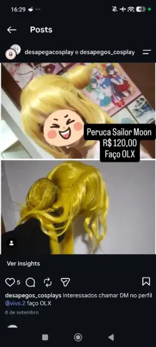 Peruca Sailor Moon