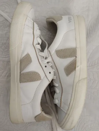 Tênis em couro vert - off white - Tam 39