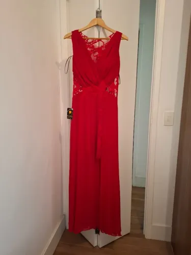 Vestido de Festa Vermelho Novo com Etiqueta Tam 40 - Elegante