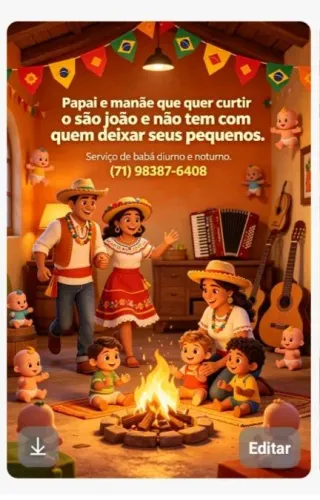 Cuidadora de crianças! Trabalho também em dias comuns