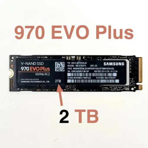 SSD 2TB Samsung 970 Evo Plus NVMe 3500MB/s HD USB para PC Notebook Dell Lenovo Macbook