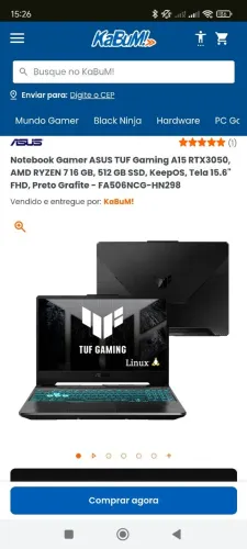 Notebook gamer Asus !