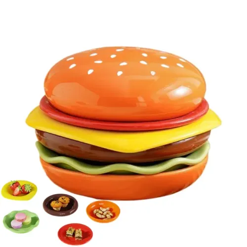 6 Mini Pratos De Hamburgueres Para Petiscos - Pronta Entrega
