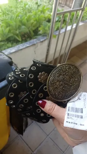 Cinto couro country na etiqueta São João