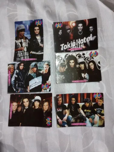 Coleção 6 cards tokio hotel ídolos pop music