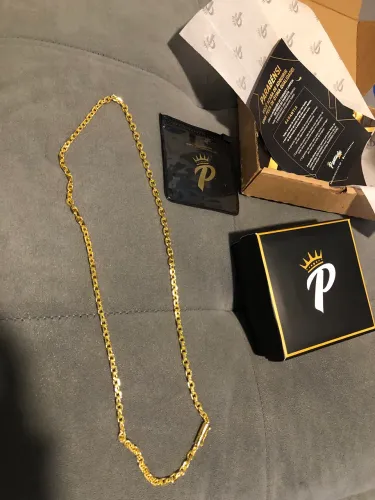 Corrente moeda antiga banhada a ouro
