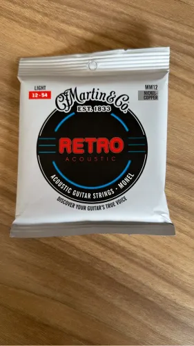 Encordoamento violão aço Martin Retro Monel, 012/54