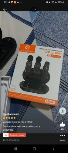 Microfone de lapela HMASTER