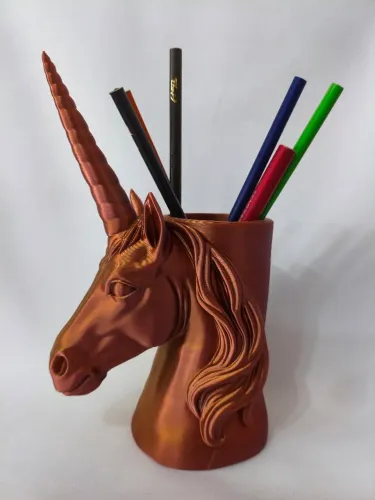Porta objetos unicórnio troca de cor 