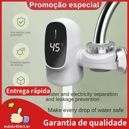 Torneira Elétrica com Aquecimento Rápido - Água Quente na Hora