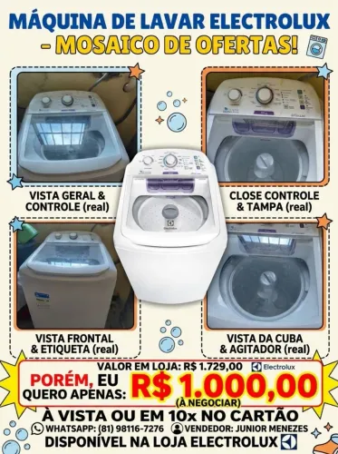Máquina de lavar roupas Electrolux 8,5 kg semi nova 
