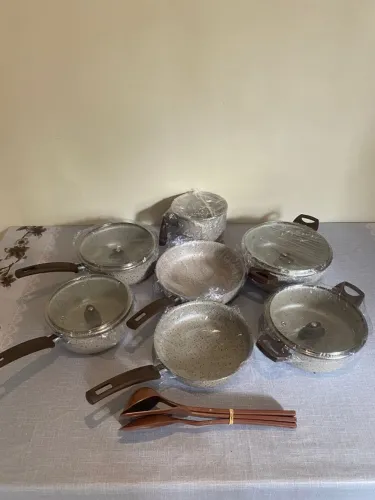 CONJUNTO DE PANELAS 10 PEÇAS COR VANILA