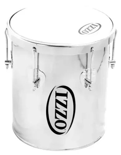 Repique De Mão Izzo 10 Pol X 30cm Aço Inox Pele Leitosa