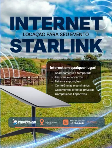 Alugamos Starlink internet móvel 