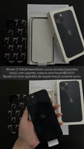 iPhone 13 128GB Novo! Nunca ativado.