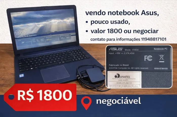 Vendo notebook Asus X543u