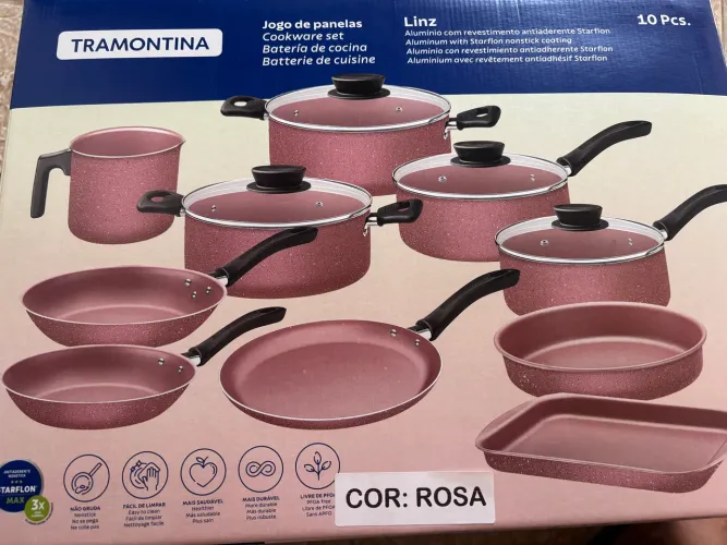 Jogo de panelas Tramontina 10 peças