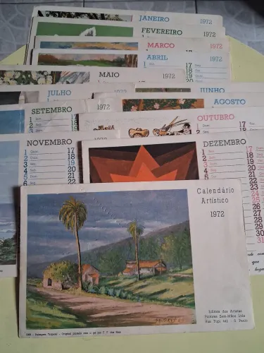 Calendário Artístico 1972