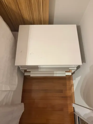 50% off - Mesa de Cabeceira Madesa com Espelho - Branco