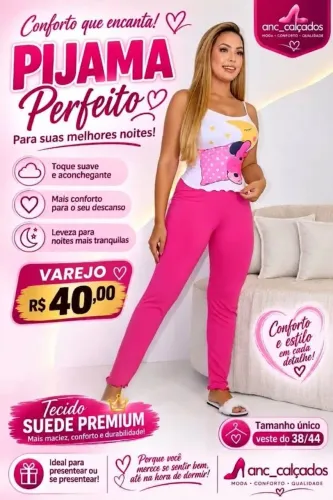 Pijama Feminino Longo - Conforto, Estilo e Qualidade | Promoção