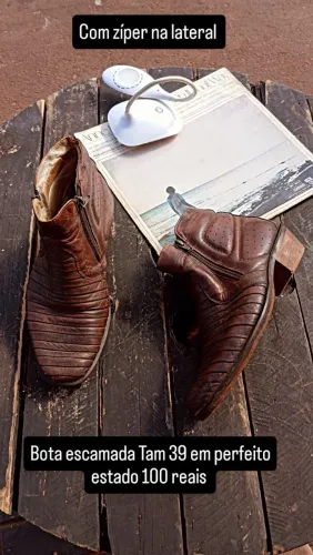 Bota escamada cano baixo Tam 39 $ 85,99