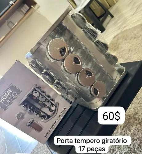 Porta tempero giratório 