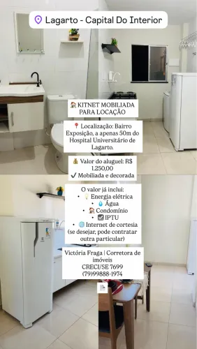Aluga-se kitnet mobiliado em Lagarto