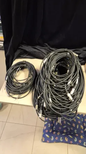 Lote 28 Cabos Áudio XLR e P10 Vários Tamanhos 3m a 10m