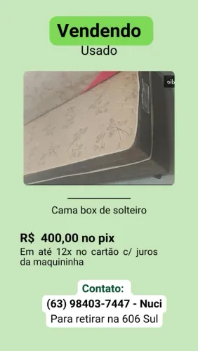 Vendo usado - Cama Box de solteiro