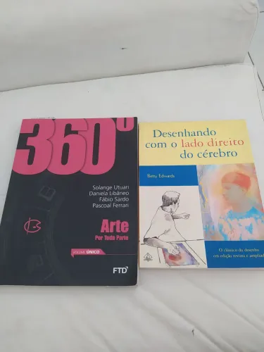Livro Arte por toda parte + Desenhando com o lado direito do cérebro