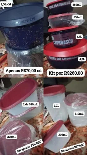 Tupperwares diversos modelos a pronta entrega 