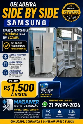 Geladeira Side by side Samsung.