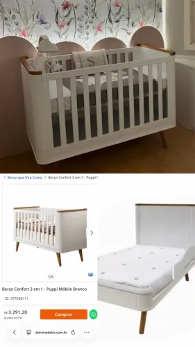 Berço 2x1 Puppi Mobile 