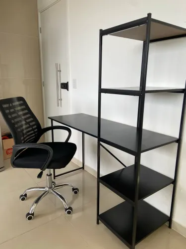 MESA + CADEIRA home office preta