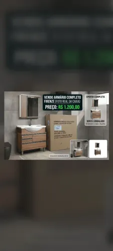 Armário para banheiro completo