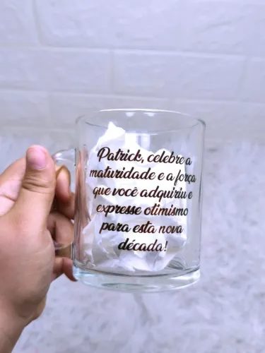 Caneca De Vidro Personalizada