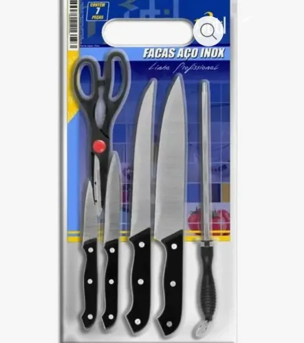 Conj faça inox 7 pçs