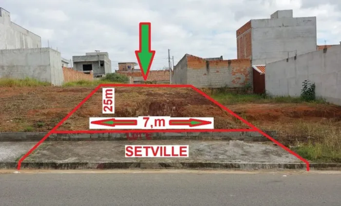 Terreno SetVille 125mil + 96 Parcelas. Lote de 175m2