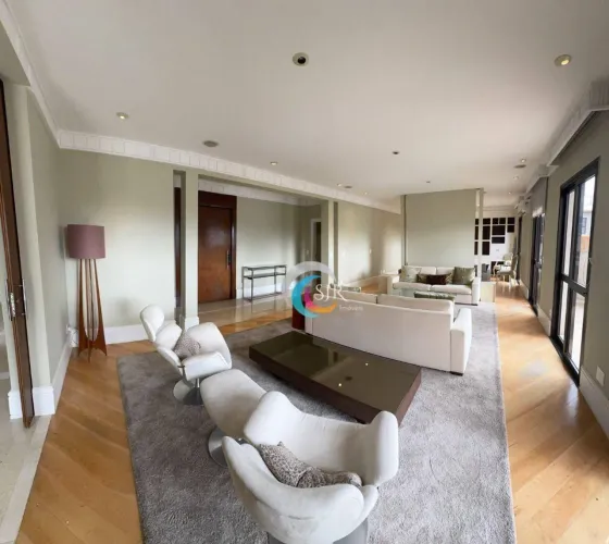 Apartamento com 5 dormitórios, 6 vagas, semi-mobiliado para venda e locação em Moema - São