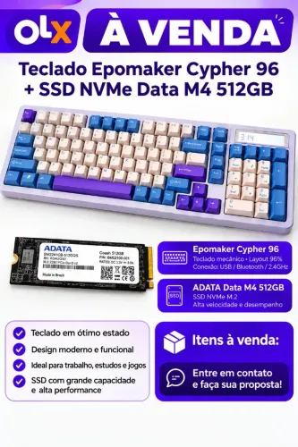 Nvme 512gb + teclado mecânico