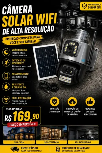 ? CÂMERA INTELIGENTE SOLAR FULL HD ?