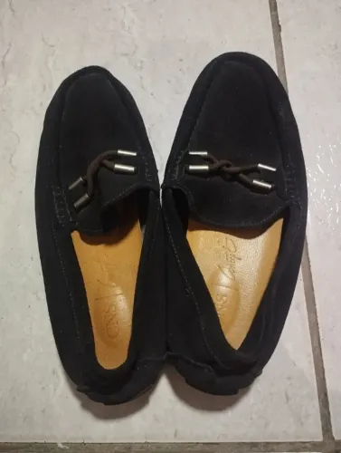 Mocassins preto de camurça 