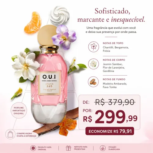 Perfume oui feminino 245 oferta