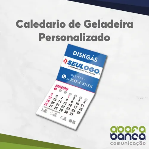 Calendario de Geladeira Personalizado 5 X 5cm 100 unids