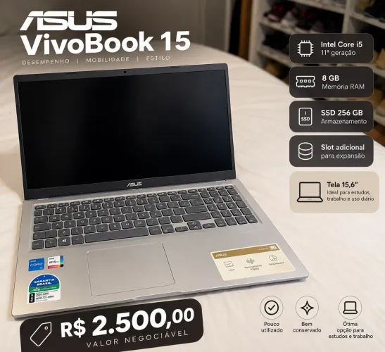 NOTEBOOK ASUS VIVOBOOK 15 À VENDA!