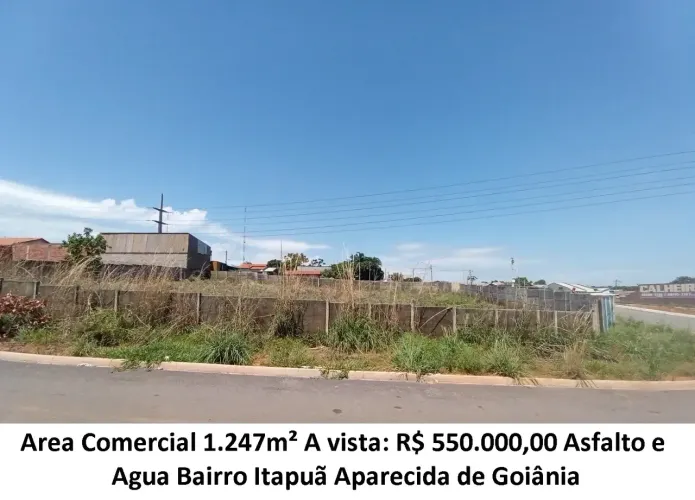 Leia a descrição: Area Comercial 1.247m² (Asfalto e Agua ) Bairro Itapuã