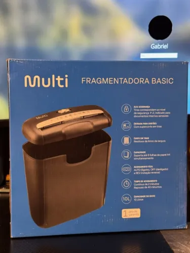 Fragmentadora e Triturador de Papel e Cartão 127V