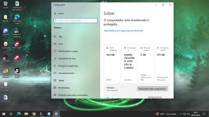 Vendo computador